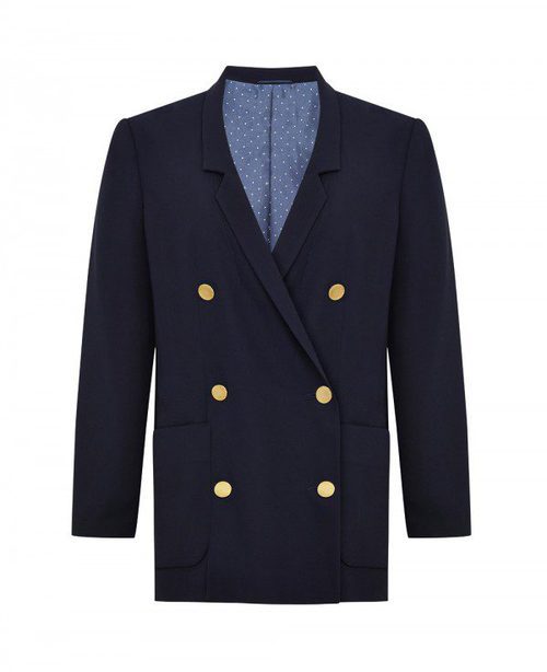 Americana abotonada en azul marino de la colección de Alexa Chung para Marks & Spencer