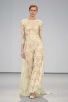 Vestido verde de flores de Hannibal Laguna en la Pasarela Costura España 2016