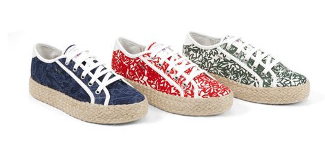 zapatos de tela, plataforma de esparta de la colección Geox for Valemour 2016.