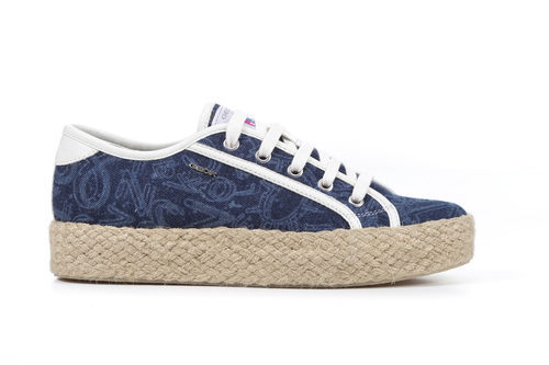zapatos de tela denim de la colección Geox for Valemour 2016.