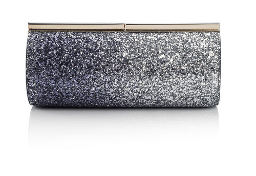 Clutch en degrade plateado de la colección Memento de Jimmy Choo