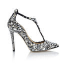Tacones con piedras plateadas de la colección Memento de Jimmy Choo