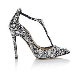 Tacones con piedras plateadas de la colección Memento de Jimmy Choo