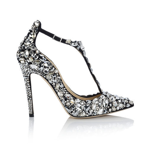 Tacones con piedras plateadas de la colección Memento de Jimmy Choo