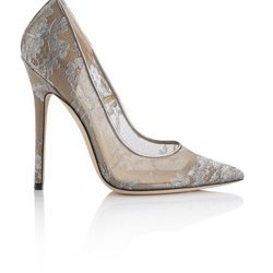 Tacones en tejido metalico de la colección Memento de Jimmy Choo