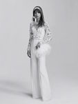 Conjunto de novia de top de encaje y pantalón palazzo de la Colección Bridal 2017 de Elie Saab