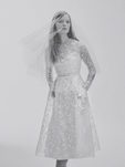 Vestido de novia corto con encaje de la Colección Bridal 2017 de Elie Saab