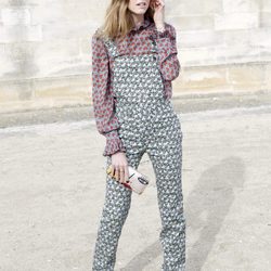 Chiara Ferragni durante el desfile de Elie Saab en en la Paris Fashion Week