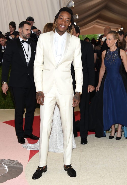Wiz Khalifa en la alfombra roja de la Gala Met 2016