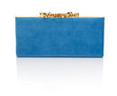 Clutch azul cielo con cierre de cristal de la colección primavera/verano 2016 de Jimmy Choo