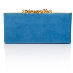 Clutch azul cielo con cierre de cristal de la colección primavera/verano 2016 de Jimmy Choo