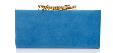 Clutch azul cielo con cierre de cristal de la colección primavera/verano 2016 de Jimmy Choo