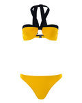 Bikini Bandeau amarillo y negro de la nueva colección de verano de Alma Bloom 2016
