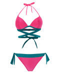 Bikini push up rojo y verde de la nueva colección de verano de Alma Bloom 2016