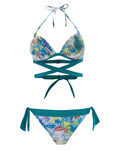 Bikini push up estampado verde de la nueva colección de verano de Alma Bloom 2016