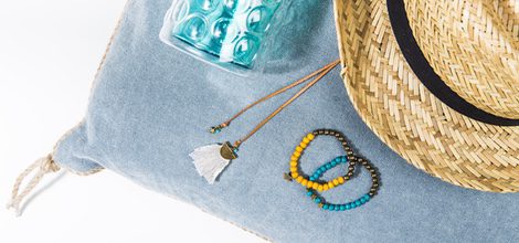 sombrero y pulseras de la colección de bisutería primavera/verano 2016 de GOCCO