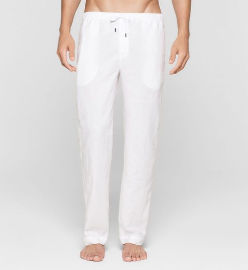 pantalones de algodón blancos colección logotipo de Calvin Klein 2016 para hombres 