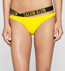 Tanga bikini amarillo colección logotipo de Calvin Klein 2016 para mujeres 