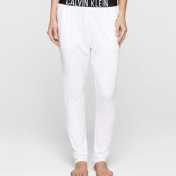 Pantalón de algodón blanco colección logotipo de Calvin Klein 2016 para mujeres 