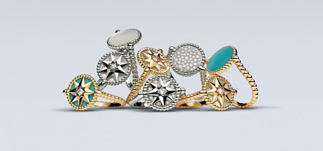 Anillos colección Rose des Vents de Dior fotografiada por Patrick Demarchelier