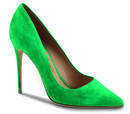 Stilettos verdes en gamuza de la colección otoño 2016 de Salvatore Ferragamo