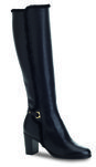 Botas de caña alta en cuero y peluche de la colección otoño 2016 de Salvatore Ferragamo