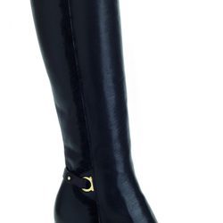 Botas de caña alta en cuero y peluche de la colección otoño 2016 de Salvatore Ferragamo