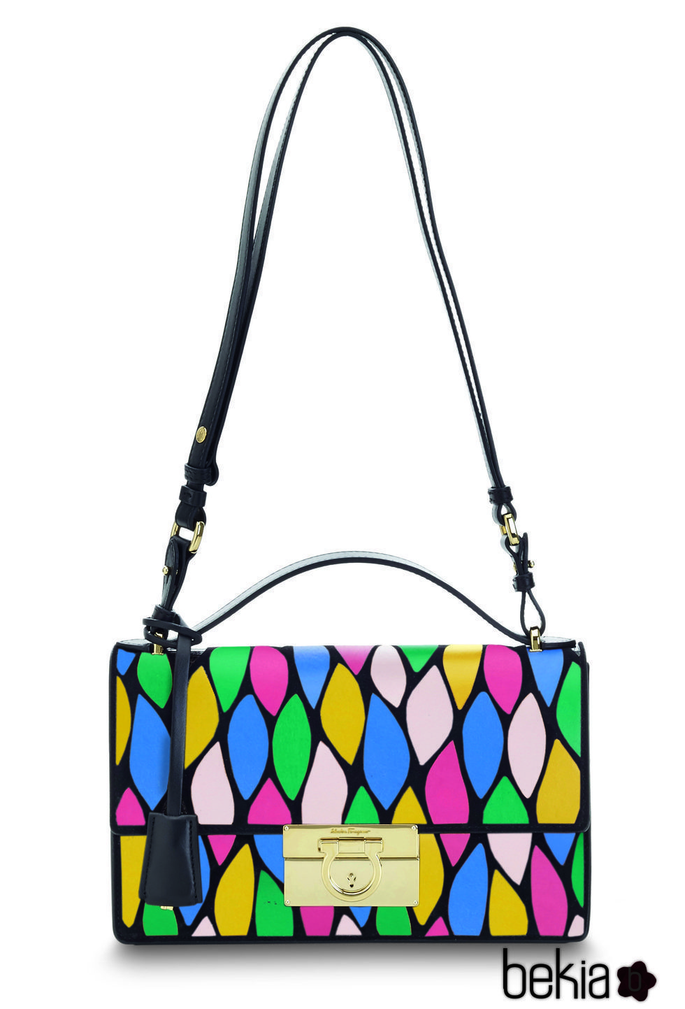 Bolso de colores de los complementos de la colección otoño 2016 de Salvatore Ferragamo