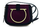 Bolso en cuero con pelo de vaca marrón de los complementos de la colección otoño 2016 de Salvatore Ferragamo