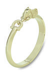pulsera dorada con broche de elefante de los complementos de la colección otoño 2016 de Salvatore Ferragamo