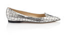 Bailarinas plateadas de la Colección 24/7 iconos de Jimmy Choo 