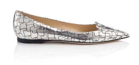 Bailarinas plateadas de la Colección 24/7 iconos de Jimmy Choo 