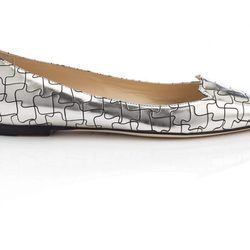 Bailarinas plateadas de la Colección 24/7 iconos de Jimmy Choo 