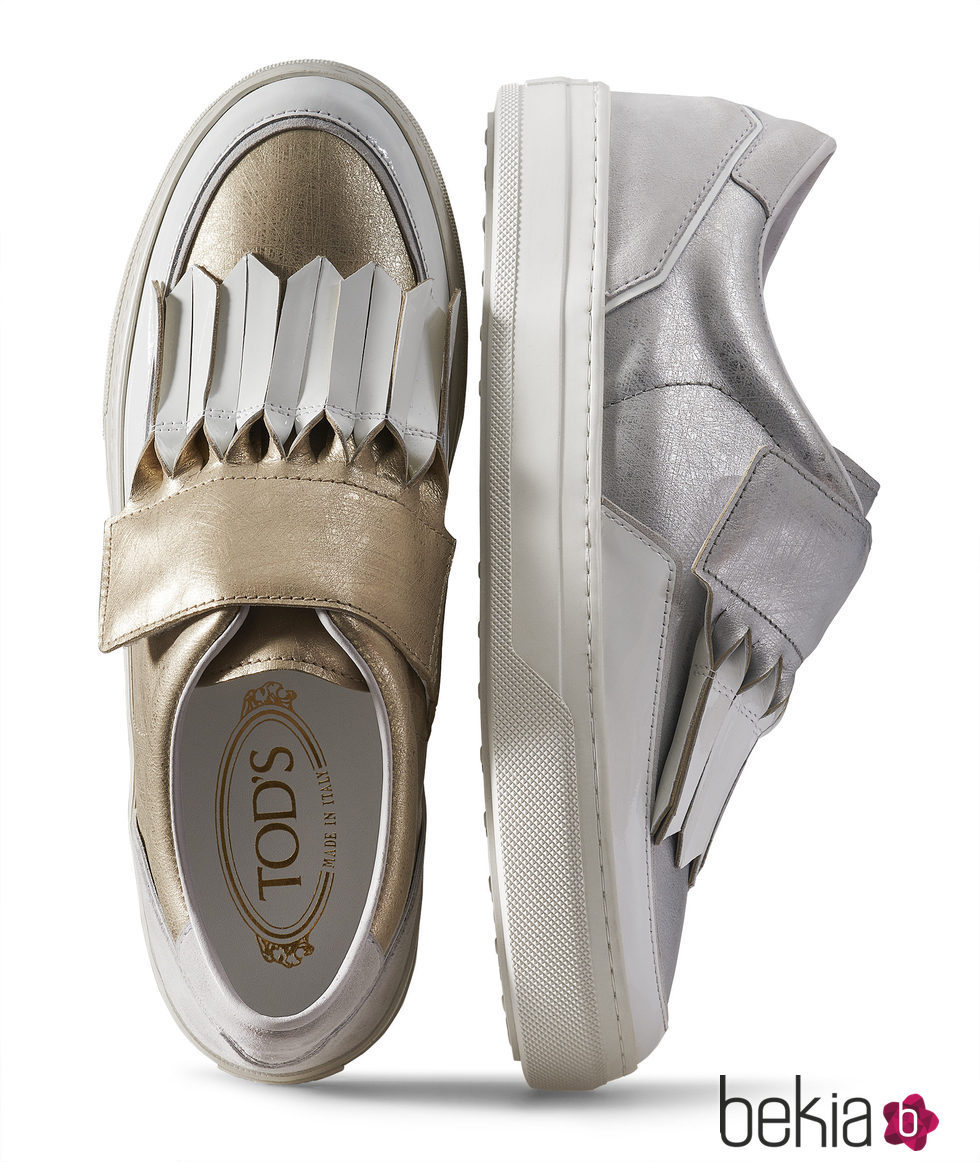 Gomminos dorado y plateado de la colección primavera/verano 2016 de TOD'S
