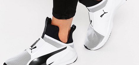 Zapatillas deportivas blancas y negras de la colaboración de Puma para ASOS