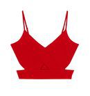 Crop top rojo de la colección festivals de Bershka