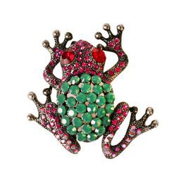 Broche de pedrería en forma de rana de la colección de verano 2016 de Lola Casademunt