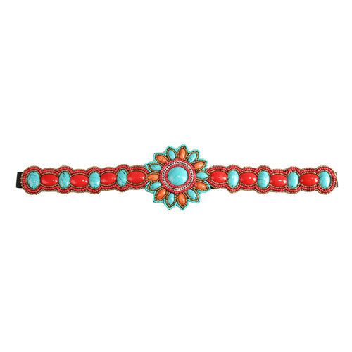 Cinturón en pedrería floral de la colección de verano 2016 de Lola Casademunt