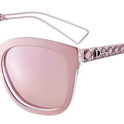 Gafas rosadas metalizadas de la colección diorama de Dior 