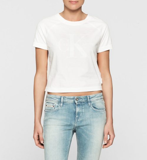 Blusa manga corta blanca de la colección White Series Collection de Calvin Klein