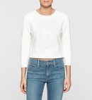 Blusa manga larga blanca de la colección White Series Collection de Calvin Klein