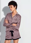 Pijama de camisón y short satinados de la colección otoño/invierno 2016/2017 de Etam