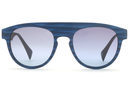 Gafas de sol rayada en escala de azul para la nueva colección de Eye Blue Summer de Italia 2016 Independent