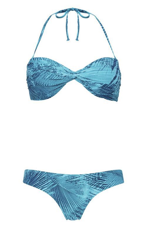 Bikini con estampado de hojas turquesa de la temporada de verano 2016 de Primark