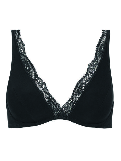 Sujetador con detalles en encaje en tono negro de la nueva colección 'Second Nature' 2016 de Wolford