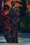 Vestido print en colores fluor y escote de barco para la nueva colección SS17 de Balmain