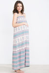 Vestido maxi con tirantes finos con lazada de la nueva colección 'Maternity' de Women's Secret