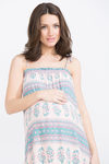 Vestido con estampados étnicos y estilo boho chic de la nueva colección 'Maternity' de Women's Secret