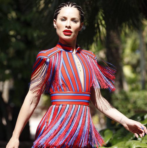 Soraya Arnelas con un vestido de Elisabetta Franchi