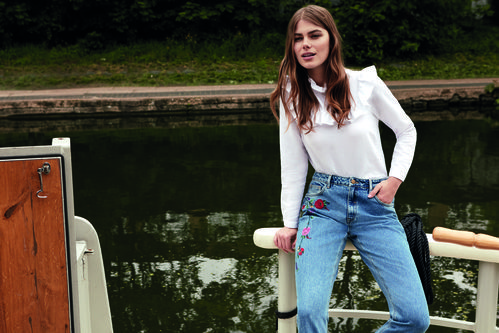 Jeans bordado floral y camisa con volantes de la nueva colección de otoño/invierno 2016 de Primark
